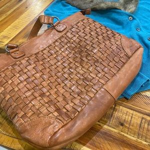 Anthropologie Vilenca Holland Woven Leather Bag